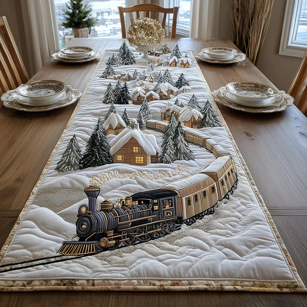 Quilted Table Runner - Winter Frost