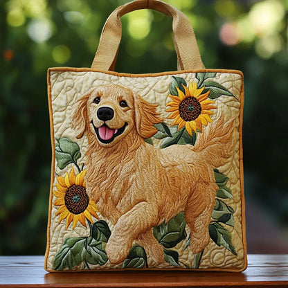 Quilted Tote Bag - Golden Retriever