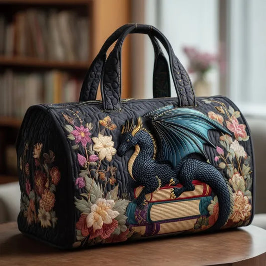 Quilted Travel Bag - Literary Dragon