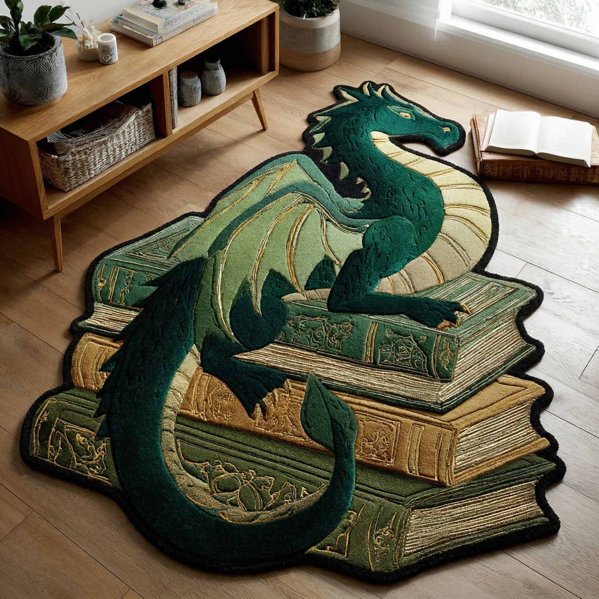 Quincy - Shaped Area Rug - Jade Snake