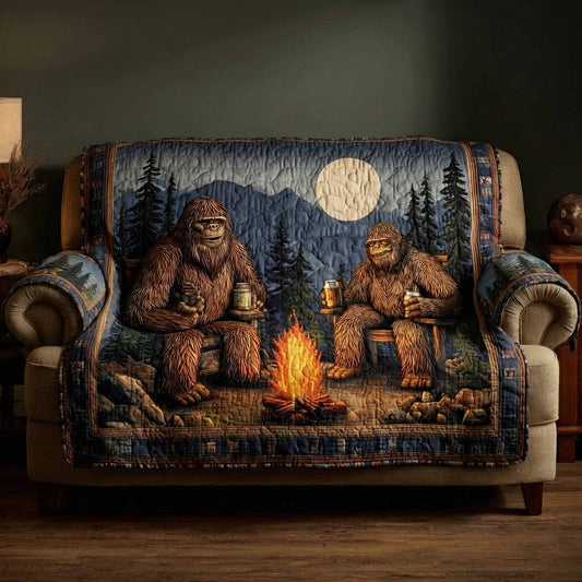 Quinley - Quilted Sofa Cover Pattern Forest