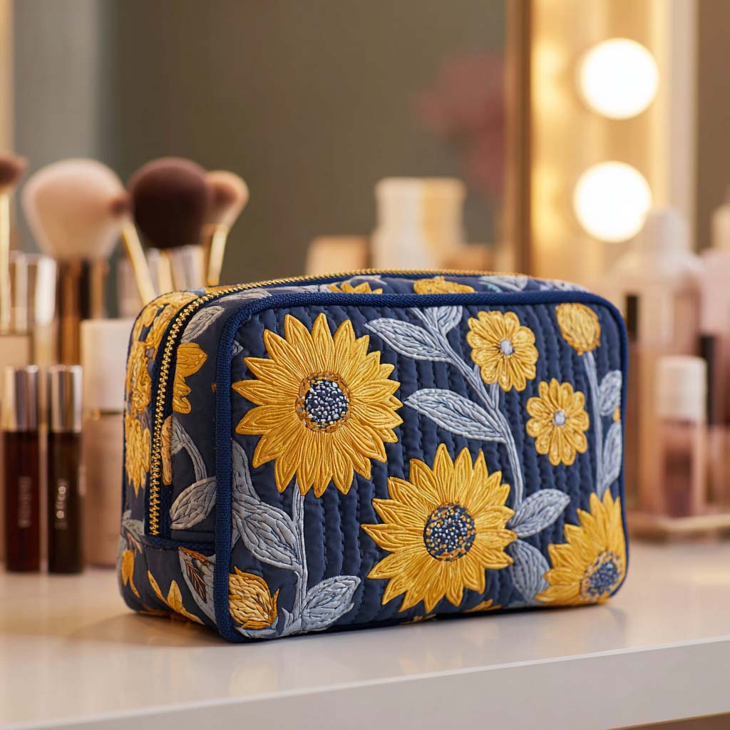 Sanne - Quilted Toiletry Bag - Radiant Flower