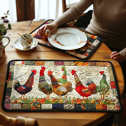 Ramona - Quilted Placemat - Chicken