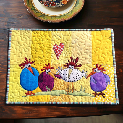 Ramona - Quilted Placemat - Chicken