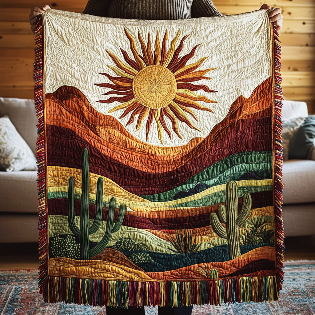 Raven - Quilted Blanket Saguaro Magic