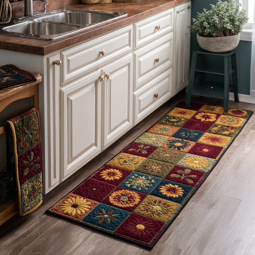 Rhea - 2-Piece Kitchen Mat Set - Natural Landscape