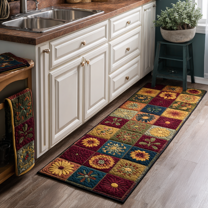 Rhea - 2-Piece Kitchen Mat Set - Natural Landscape