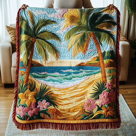 Riley - Quilted Blanket Calm Beach