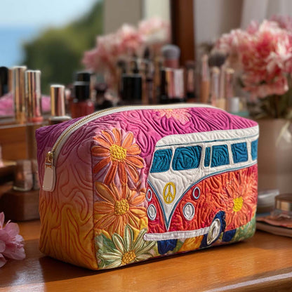 Marieke - Quilted Toiletry Bag - Retro Travel