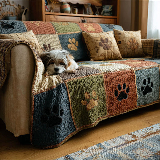 Rocio - Quilted Sofa Cover Rustic