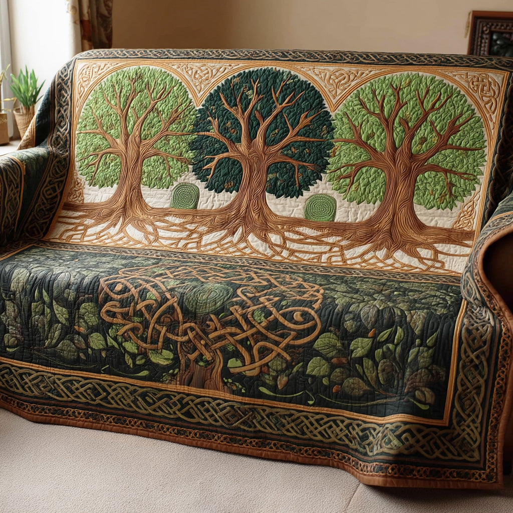 Zoë - Quilted Sofa Cover Tree of Life
