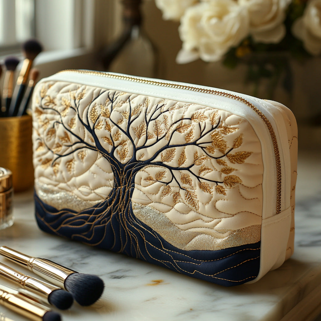 Marlies - Quilted Toiletry Bag - Tree of Life
