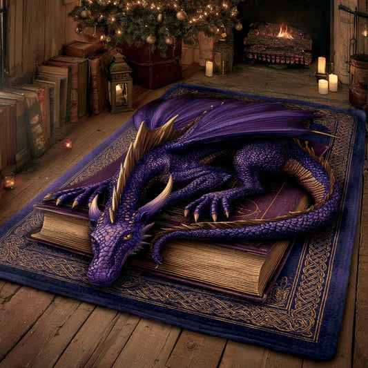 Rosalee - Decorative Area Rug - Enchanted Amethyst Dragon