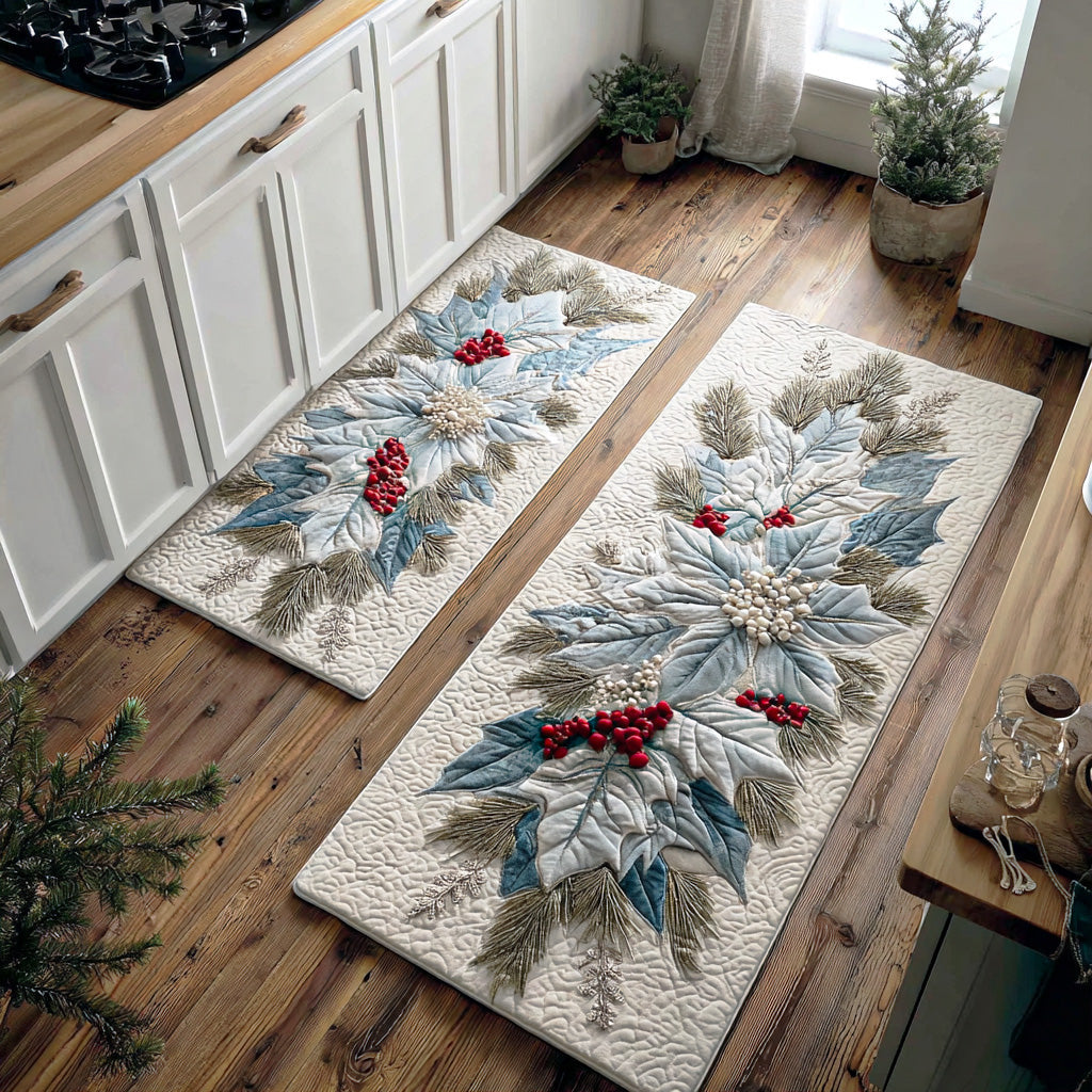 Sage - 2-Piece Kitchen Mat Set - Christmas Star Charm