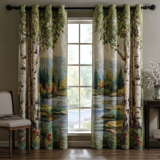 Salem - Quilted Curtains - Birch by the Lake