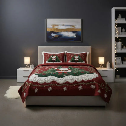 3-Piece Quilt Set - Santa's Workshop