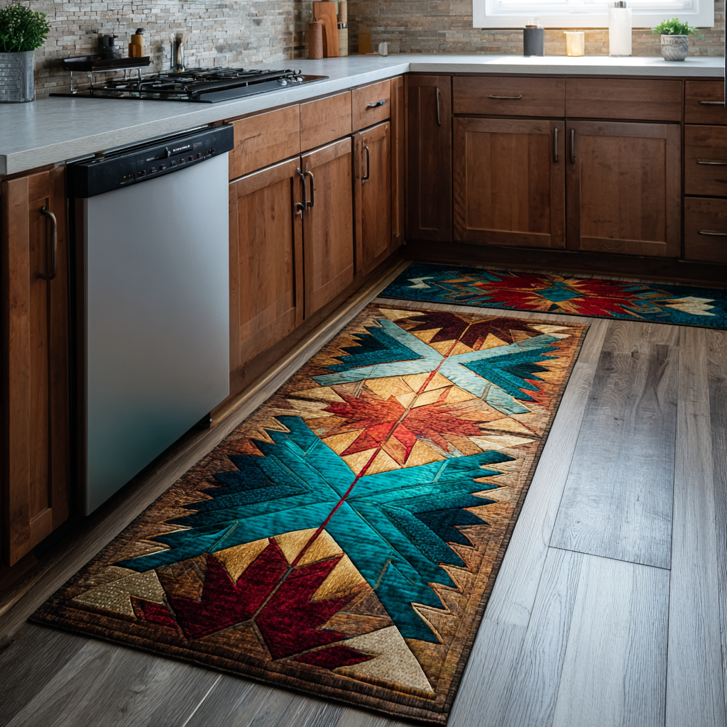 Sasha - 2-Piece Kitchen Mat Set - Rustic Lines