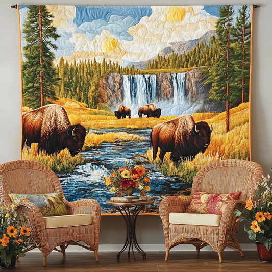 Scarlet - Textile Wall Art - Bison