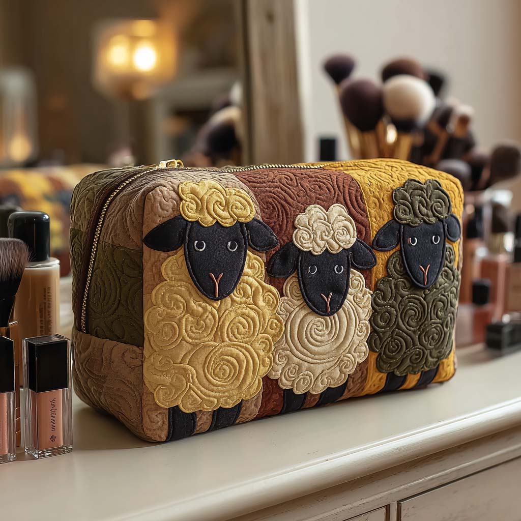 Loïs - Quilted Toiletry Bag - Sheep