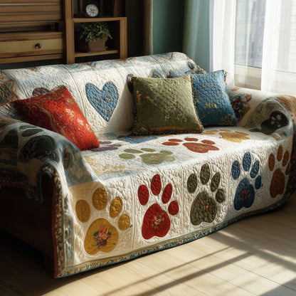Sky - Quilted Sofa Cover with Legs Stylish