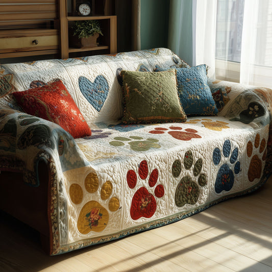 Sky - Quilted Sofa Cover with Legs Stylish