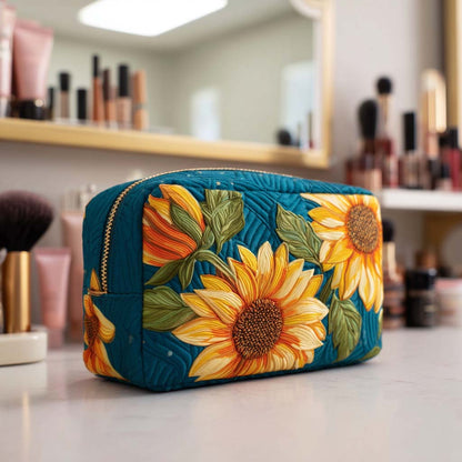 Wietske - Quilted Toiletry Bag - Cheerful Flower