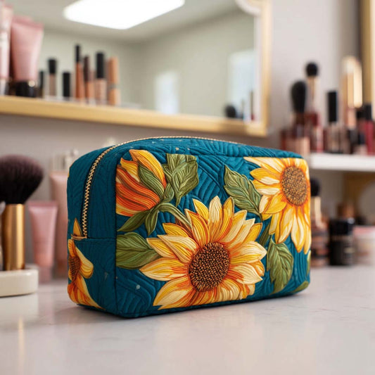Wietske - Quilted Toiletry Bag - Cheerful Flower