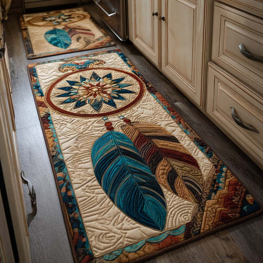 Sofia - 2-Piece Kitchen Mat Set - Dreamy Feathers