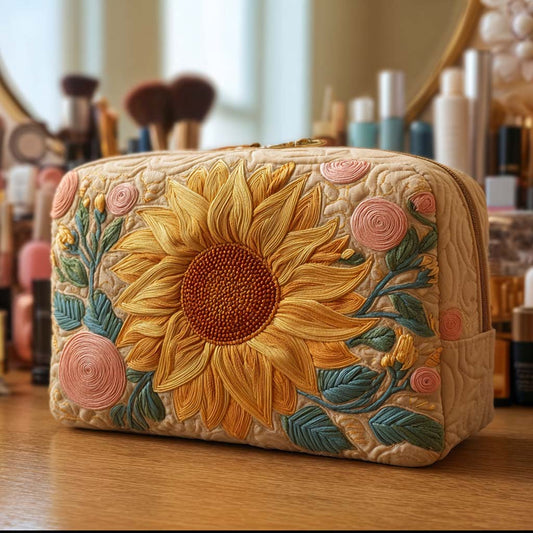 Noor - Quilted Toiletry Bag - Refined Sun