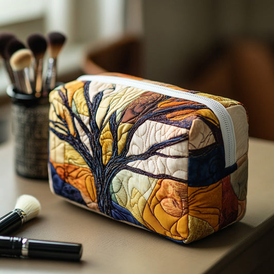 Femke - Quilted Toiletry Bag - Tree of Life Branches