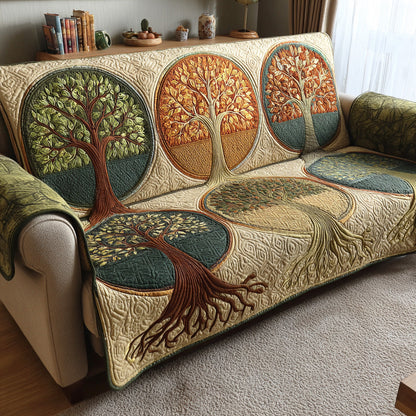 Zoë - Quilted Sofa Cover Tree of Life