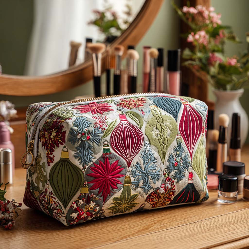 Nienke - Quilted Toiletry Bag - Glossy Accents