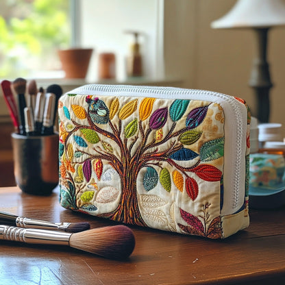 Sanne - Quilted Toiletry Bag - Tree of Life