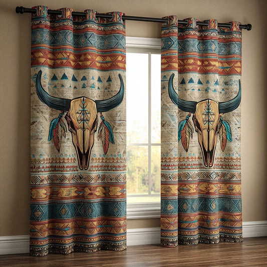 Stacia - Quilted Curtains - Canyon Light
