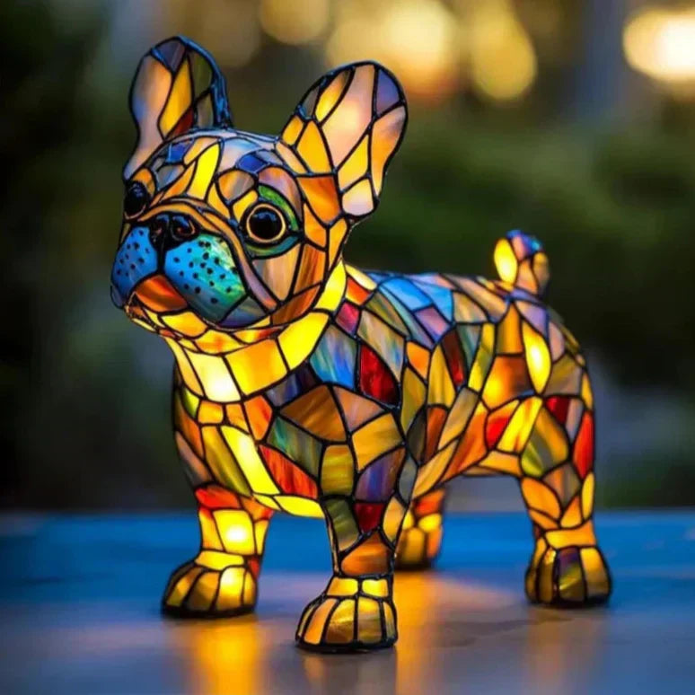 Stained-Glass Bulldog