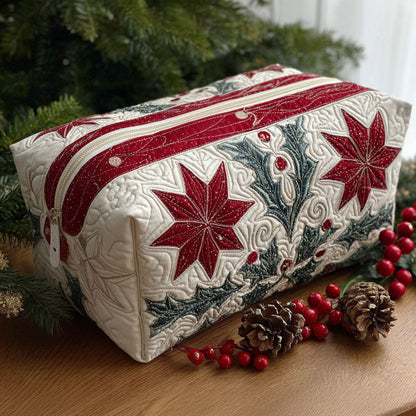 Renske - Quilted Toiletry Bag - Stitched Star Petals