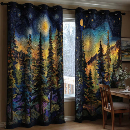 Nienke - Quilted Curtains - Starry Forest