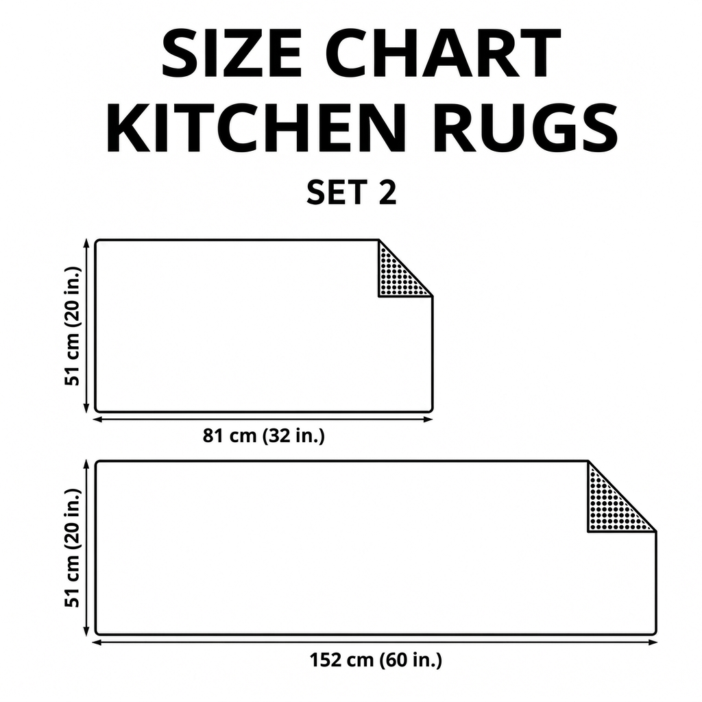 Stella - 2-Piece Kitchen Mat Set - Paw Print Sanctuary