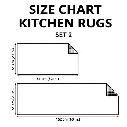 Stella - 2-Piece Kitchen Mat Set - Paw Print Sanctuary