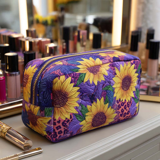 Sofie - Quilted Toiletry Bag - Decorative Sun