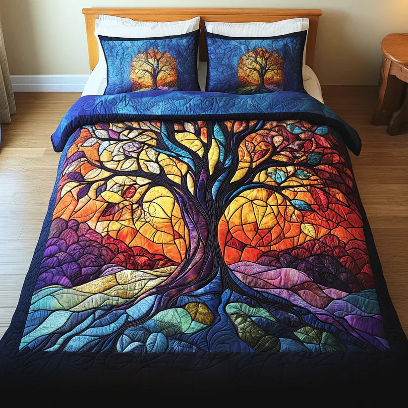 3-Piece Quilt Set - Tree of Life