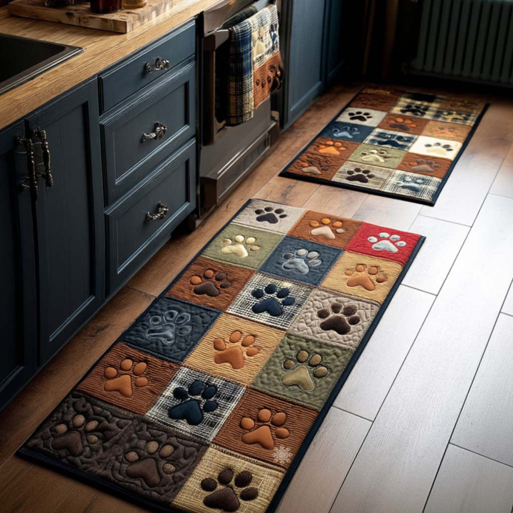 Sydney - 2-Piece Kitchen Mat Set - Cozy Paw Prints