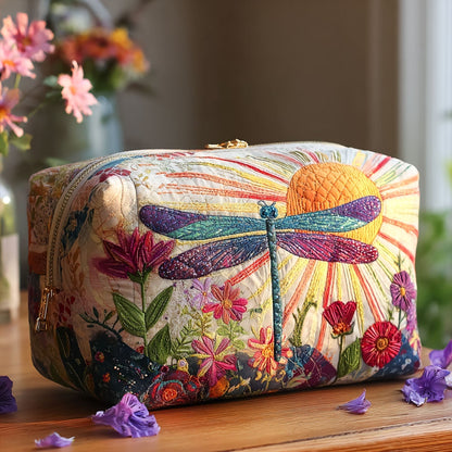 Tammy - Quilted Toiletry Bag - Refined Ruffle