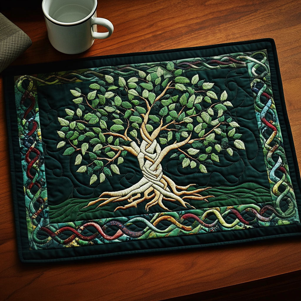 Tamsin - Quilted Placemat - Celtic Tree of Life