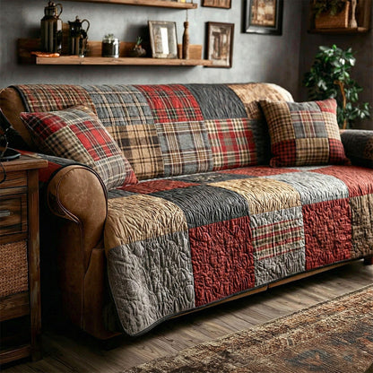 Teresita - Quilted Sofa Cover in Traditional Style