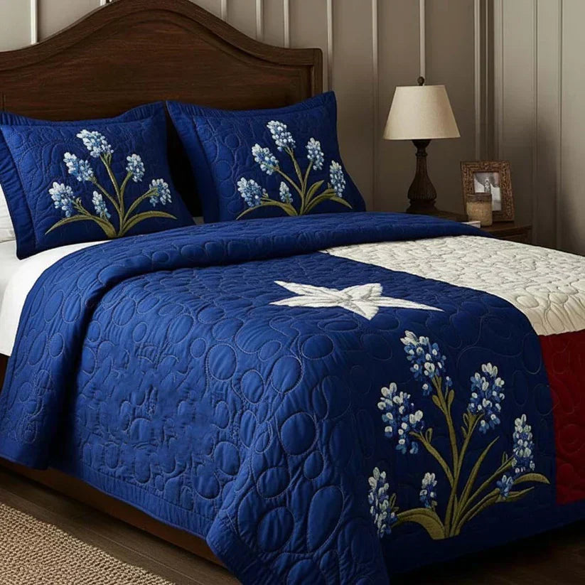 3-Piece Quilt Set - Texas Proud