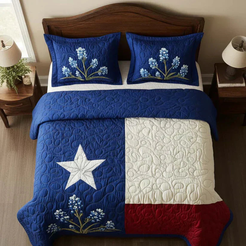 3-Piece Quilt Set - Texas Proud
