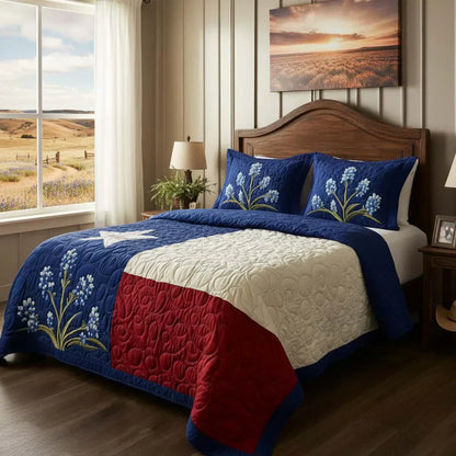 3-Piece Quilt Set - Texas Proud