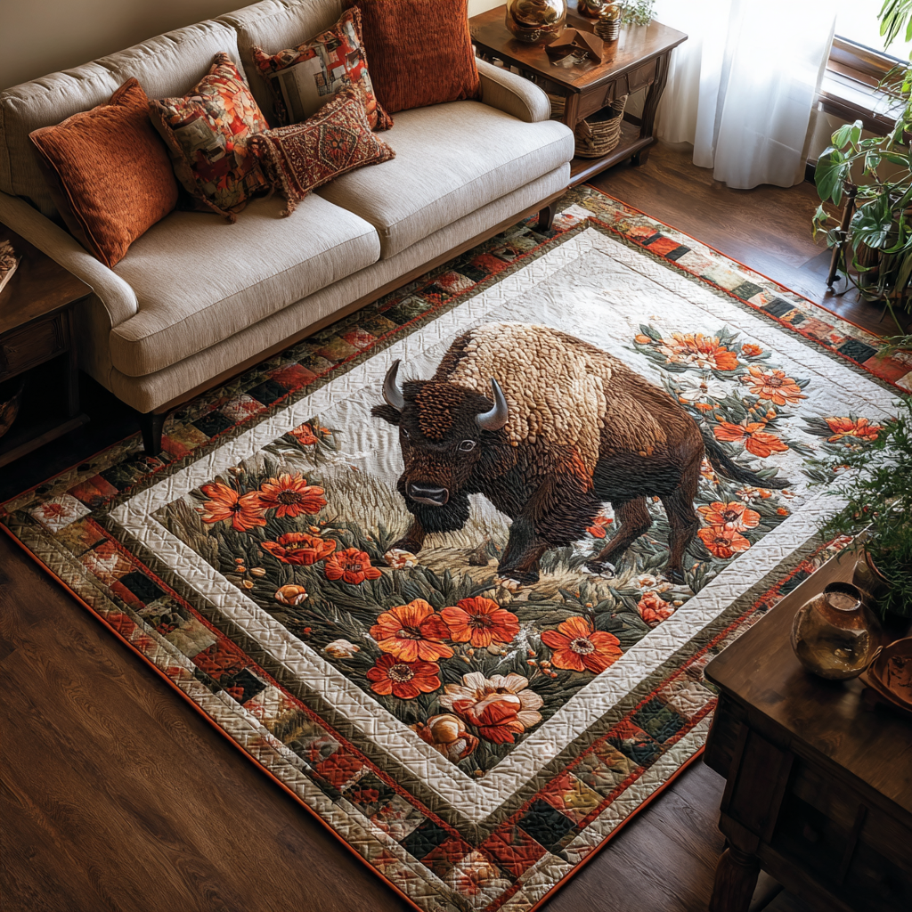 Thea - Decorative Area Rug - Amber Bison
