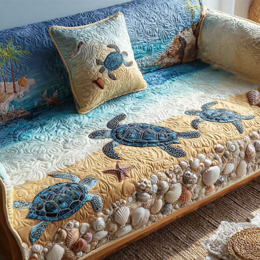 Theodosia - Quilted Sofa Cover Pattern Coast